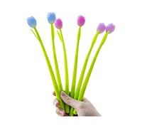 Penne A Sfera Tulipano Che Cambiano Colore, Penne Roller A Inchiostro Gel, Penna A Inchiostro Gel Nero Da 0,38 Mm, Piccola Penna Roller A Inchiostro Gel Fresca E Carina (6 pcs)