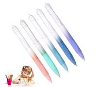 Penne a Sferas Sfumate, Set di 5 Penne ad Asciugatura Rapida, 2 in 1 Penna a Sf-era S-tilo, Pennes a Sf-era Retrattili a Scatto, Penna a Sferas Stilos Inchiostro Nero, Pennas Regalo per Scuola,Ufficio