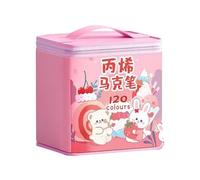 Penne acriliche in 120 colori - Matite acriliche con punta fine, a base d'acqua, set di esigenze permanenti, impermeabili, con colori vivaci, ideali per pittura rupestre, legno, ceramica, pietra