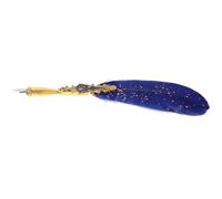 Penne Calligrafiche Vintage in Metallo Blu, Stile Elegante da Scrittura | Uso Versatile per Progetti Creativi e Scrivania, Decorazione a Piuma, Controllo Stabile, Manutenzione Facile