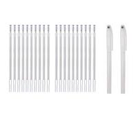 Penne cancellabili a caldo, 2 penne a scomparsa ad alta temperatura, per tessuti, con 20 ricariche, per sartoria in pelle, cucito, trapuntatura, sartoria (bianco)