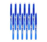 Penne Cancellabili Blu 0,5mm,12 Pezzi Penna a Gel Cancellabile con Tratto Ultra-Preciso | Biro Cancellabili per Ufficio, Scuola Elementare e Casa | Confezione Professionale per Adulti