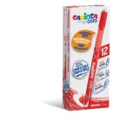 Penne cancellabili Carioca OOPS con inch da 12 pz rosso - 43039/03
