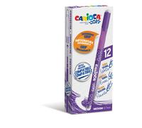 Penne cancellabili Carioca OOPS con inch da 12 pz viola - 43039/09