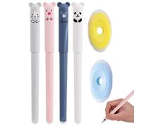 Penne cancellabili da 4 pezzi, penne gel cancellabili carine con 2 gomme, materiali scolastici sostenibili per scrittura, disegno e correzione precisi, rollerball inchiostro in gel