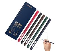 Penne colorate per quaderni, 5 colori, ad asciugatura rapida | Set di penne gel per colorare per scrivere, diario, prendere appunti, scuola, diario degli studenti, penna F