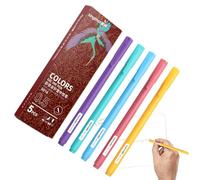 Penne colorate per scrapbooking - 5 penne colorate per notebook | Penna artistica per scrittura creativa | Pennarelli a inchiostro gel multicolore Disegno Set di cancelleria per scrittura Collezione d
