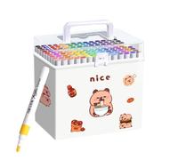 Penne da Colorare per Bambini | 120 Colori Set da Colorare con Disegni di Animali Cartoon | Scrittura Schizzi Calligrafia Senza Macchie