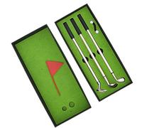 Penne da, Set di Penne da Mini Scatola da Giochi da Scrivania Campo Pratica Verde con Penne per Mazze da Palline Bandiera Decorazione per il Desktop