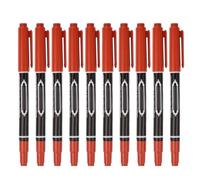Penne da tatuaggio impermeabile Penne tatuaggio penna a doppia punta Skin Scribe strumento Piercing marcatura corpo inchiostro rosso 10pc