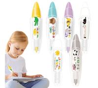 Penne decorative a bottone per bambini, eleganti penne con motivi animali, design estetico degli animali, nastro correttivo per insegnanti, studenti, progetti artistici scolastici