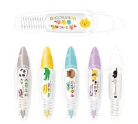 Penne decorative per bambini - Penne alla moda - Design animale estetico pennarello nastro correttivo accessori da pittura per insegnanti studenti studenti progetti artistici scuola studio