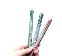 Penne di revisione dello studio con 4 colori in ogni | Corpo della penna retrattile, punta fine da 0,5 mm, set di scrittura ad asciugatura rapida per fogli di lavoro, diari