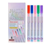 Penne Di Vernice Per unghieGenerico, Penne Artistiche Per unghieImpermeabili, 5 Colori Kit Di Design Di unghieImpermeabile Per Ottieni Splendido Design Per UnghProfessionisti Donne Principianti