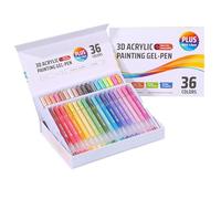 Penne Gel Acriliche 3D - Marcatori per Vetro - Pennarello Lucido 3D con Punta da 1mm per Decorazione su Tessuto Vetro Ceramica Adulti e Bambini Arte Hobby Scrapbook Scuola Progetti Creativi