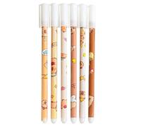 Penne gel cancellabili, 6 penne gel colorate Capybara, da 0,5 mm, accessori di cancelleria per scuola, ufficio, casa, amici, diari, schizzi, studenti, pittura