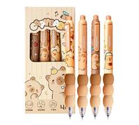 Penne Gel Capybara Da 4 Pezzi - Penne Retrattili Cancellabili Capybara Cartoon | Novità Penne Gel Capybara Set Penne A Inchiostro Blu Da 0,5 mm, Articoli Di Cancelleria Per Casa, Scuola, Uffici