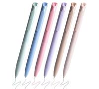 Penne Gel Colorate Asciugatura Rapida Colori Variati Penne Gel 6 Pezzi Retrattile Punta 0,5 mm Multicolore per Appunti Disegno Calligrafia