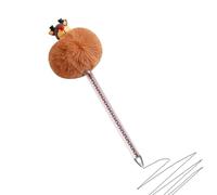 Penne Gel Natalizie | Penne a Inchiostro Gel con Pompon Multicolori per Cartoni Animati - Penne Natalizie con Renna, Albero di Natale, Forma di Pupazzo di Neve, Regalo per colleghi, lezione