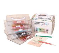 Penne gel per il diario - Doodling Marker | Matite colorate con inchiostro a colori e scatola di immagazzinaggio, grande capacità, scrittura liquida, per bambini, disegnare, scarabocchiare, giornale