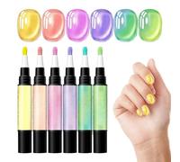 Penne Gel per le Unghie 6 Pezzi Manicure Asciugatura Rapida