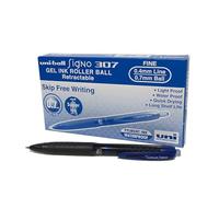 Penne gel UMN-307 Signo 307 RT, inchiostro gel blu, tipo roller, scatola da 12 pezzi