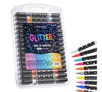Penne glitterate per artigianato, per diari, scritture, artistiche, per diari, scritture, disegni, per ragazze, bambini, adolescenti, adulti, donne, Pasqua, Natale, compleanno, scuola