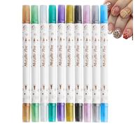 Penne graffiti a punto unghia, penne per pittura delle unghie,10X manicure per unghie artigianali da disegno - Soluzione di marcatura Doodling Salon Home Sails Belley For Girlfriend, moglie