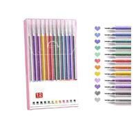 Penne Implementarch, set di penne a inchiostro gel con glitter iridescenti, design ergonomico e scrittura fluida, for disegnare, scarabocchiare, fare lavoretti e prendere appunti(12set)