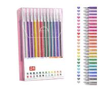Penne Implementarch, set di penne a inchiostro gel con glitter iridescenti, design ergonomico e scrittura fluida, for disegnare, scarabocchiare, fare lavoretti e prendere appunti(24set)