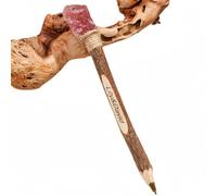 Penne In Cristallo Rustico In Legno Personalizzate, Realizzate A Mano Con Pietre Preziose Naturali, Con Incisione Personalizzata Per Regali Unici E Decorazioni Rustiche(Strawberry Quartz)