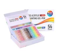Penne in gel da disegno acrilico - pennarelli per la punta glitter da 1 mm per carte, album, pittura e arte fai -da -te | Marker di vernice 3D per tessuto, vetro, ceramica, artigianato, progetto