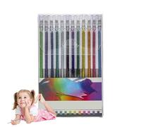 Penne In Gel D'arte - Penne In Gel Scintillanti, Set Di Penne In Gel Scintillante Retrattile | Colorare In Gel Penne A Inchiostro, Penna Da Scrivere Liscia A Punto Sottile, Nota Retrattile Prendendo