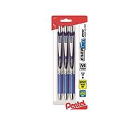 Penne inchiostro gel EnerGel Deluxe RTX, punta metallica da 0,7 millimetri, inchiostro blu, confezione da 3 (BL77BP3C)