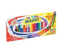Carioca Magic - Confezione da 30 Pennarelli Magic Markers. Set di Pennarelli con Punta Maxi per Bambini, con Inchiostro Magico Cambia Colore, Cancellabili, Colori Assortiti