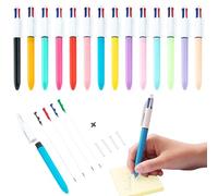 Penne Multicolore,14pcs Penne a Sfera a 4 Colori,Penne Multicolore Tutto in Uno,Penne a Sfera Retrattili,per Ufficio,Scuola,Accessori per Studenti,Regalo per Bambini