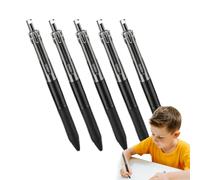 Penne nere a, penne a retrattili, Penne per firma aziendale retrattili da 5 pezzi,05 mm, da studio per studenti unisex per la scuola, l'ufficio domestico, le forniture di cancelleria
