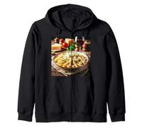 Penne Pasta Italiana Noodle Felpa con Cappuccio