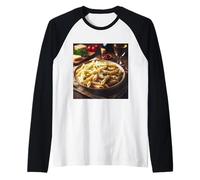 Penne Pasta Italiana Noodle Maglia con Maniche Raglan