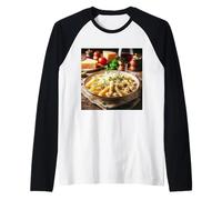 Penne Pasta Italiana Noodle Maglia con Maniche Raglan