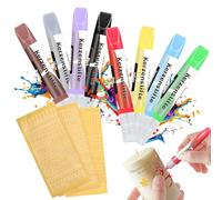 Penne per Candele,Coloranti per Candele e Lettere Adesive Piccole Pennarelli per Candele Numeri Adesivi Ideale per Decorare e Progettare Candele Penne per Pittura Fai Da Te, Pittura a Candela, 10 ml*8