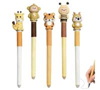 Penne per Journaling Cancellabili - 5 Pezzi Pennes Inchiostro Cancellabile Asciugatura Rapida con Animali | Cancelleria Carina Design Durevole | Penne Scrittura Creativa Per Scuola Agenda Diario Scrap