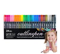 Penne per l'arte,Evidenziatori d'arte | Marcatori per graffiti Penne scarabocchi scintillanti - Penne da colorare, evidenziatori di cancelleria per artigianato, scrapbooking, biglietti di auguri, j
