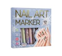 Penne per nail design - Pennarelli di precisione a punta fine, set da 12 pezzi ad alto pigmento per motivi creativi, di inchiostri per scrittura, perfetti per principianti e professioni