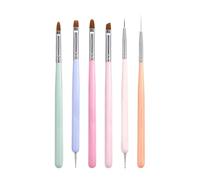Penne per pittura a | 6 pezzi Penne per smalto gel | Kit manicure a doppio puntale e pinzetta per strass per donna soggiorno casa viaggio gel UV