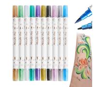 Penne per pittura delle unghie, 10 penne a doppia punta per manicure, punta di precisione, per donne e , evidenziatore per album di ritagli, per casa e salone