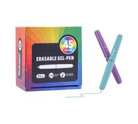 Penne per prendere appunti 45 colori gel cancellabile set, KC260A | Punta fine da 0,6 mm, forma attorcigliata, codifica pagina, revisione dello studio, uso creativo, preparazione delle lezioni