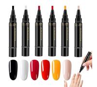Penne Per Smalto Gel - Strumenti Di Punteggiatura Per Unghie | Segnali Polacchi A 6 Colori A Seccatura Rapida, Multicolore E Facili Da Usare Senza Punta Di UV Accessori Di Pittura Gel Portatili P