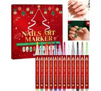 Penne per smalto per unghie | 12 colori strumento per manicure e pittura, 0,3 mm penne per smalto per unghie | per donne ragazze disegno scarabocchi salone casa pratica bellezza