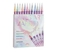 Penne Per Smalto Per Unghie | Forniture Per Con Pennarello Fine Liner 12 Pezzi | Penna Per Smalto Decorativo E Arte,Per Bambini Ragazze Adulti Donne Principianti Tela Unghie Artigianato Salone